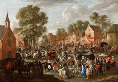 Dorpskermis door Gillis van Tilborgh the younger